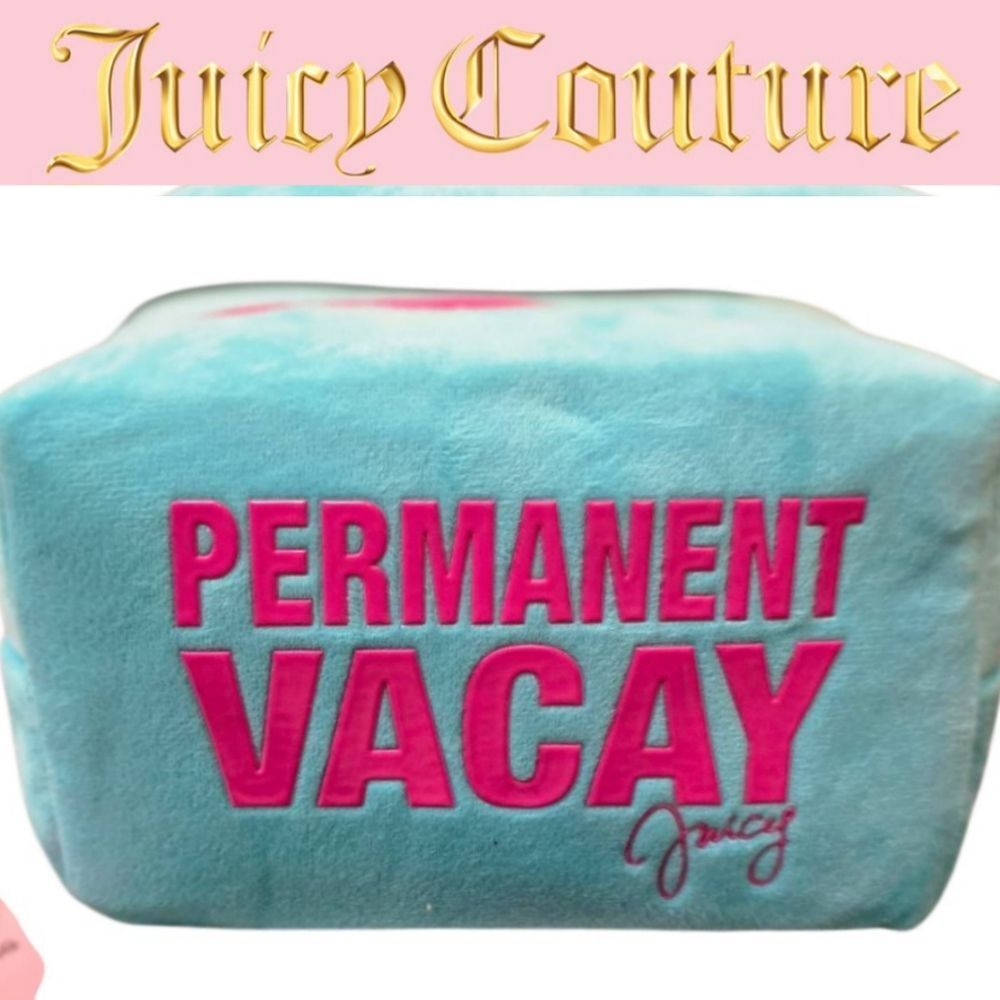 Juicy Couture "Permanent Vacay" Velour Cosmetic Bag